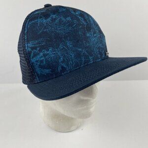 PrAna Trucker Hat Unisex Mesh Blue Splatter Adjustable Snap Back